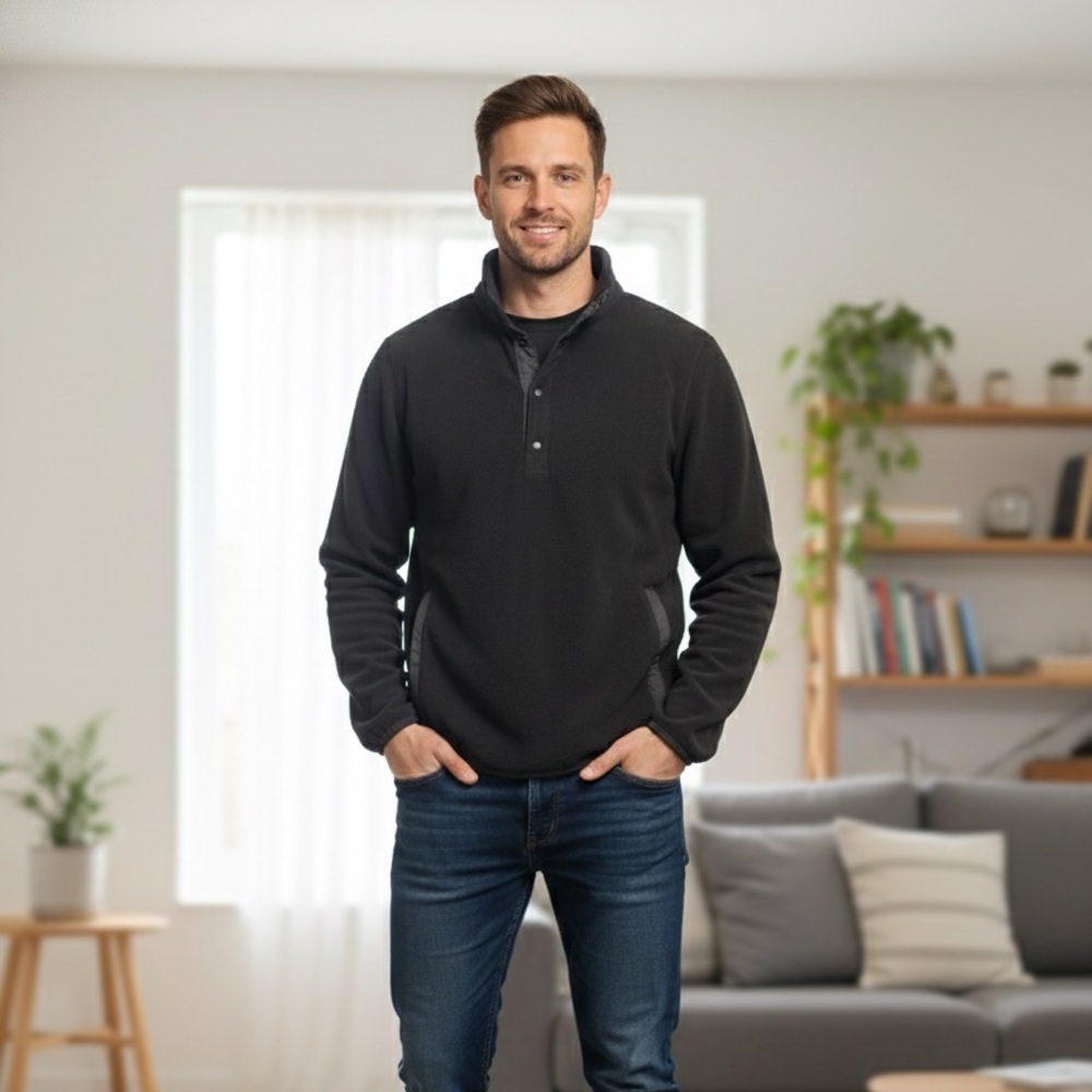 Helly Hansen Black Snap Up Men's Sweater